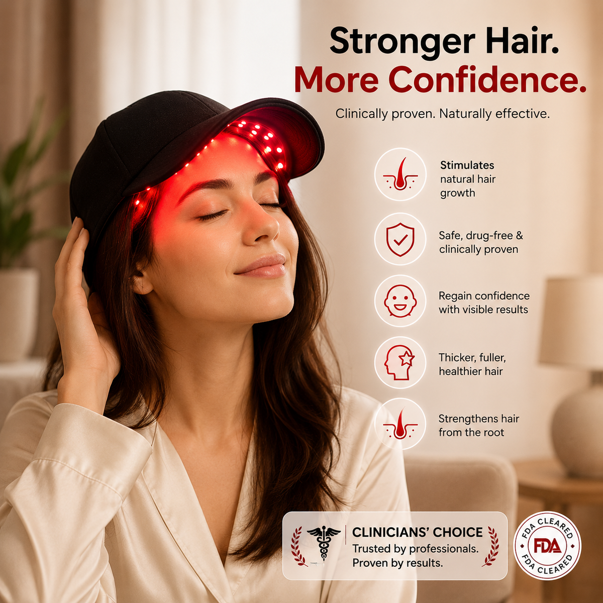 Red Light Therapy cap + Hair Regrowth Kit™