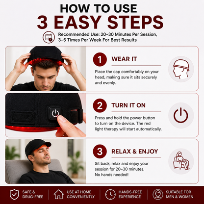 Red Light Therapy cap + Hair Regrowth Kit™